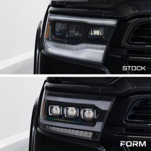 Ram 1500 Headlights - Front - FORM Lighting - Sequential LED Projector - `19-`24